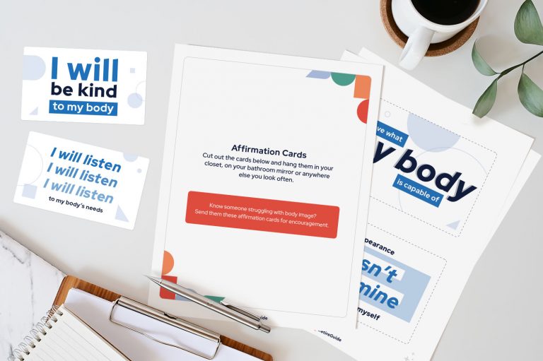 Affirmation cards mockup