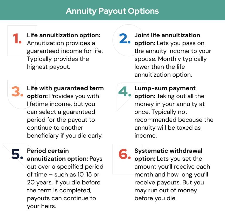 Annuity payout options