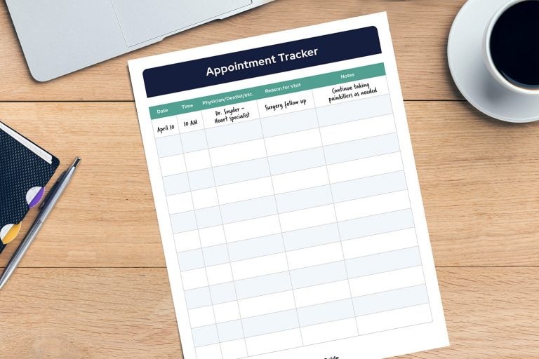 Appointment Tracker printable