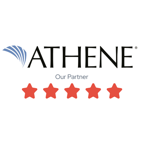 Athene logo with 5 star rating