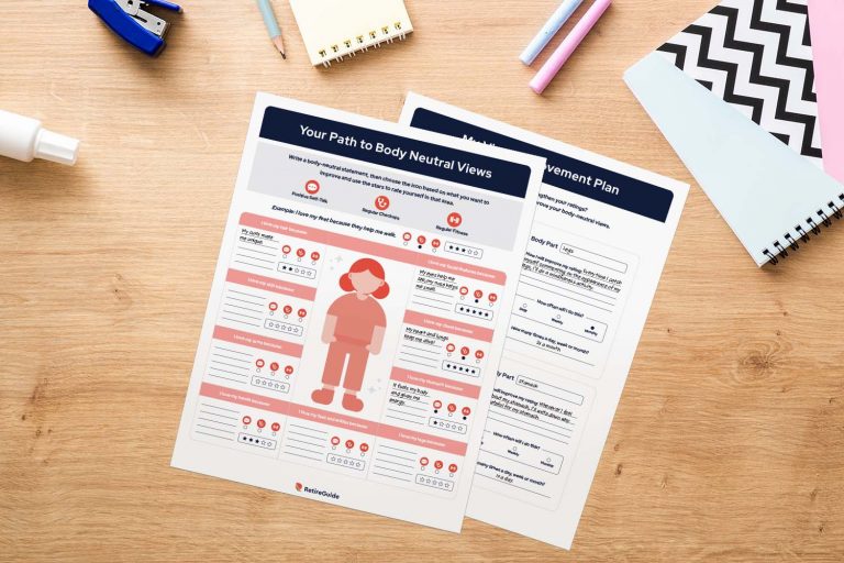 body neutral worksheet mockup