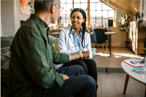 Doctor with patient