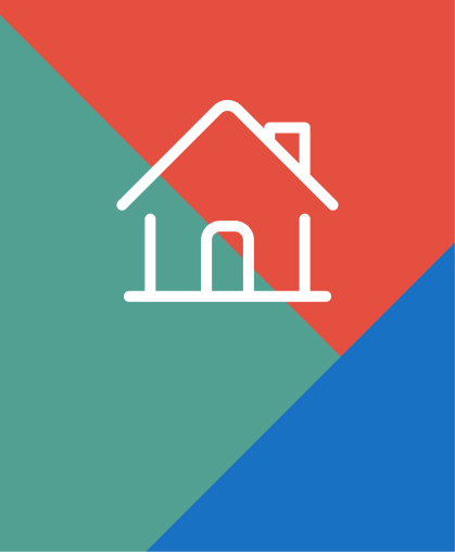 Home icon on patterned background
