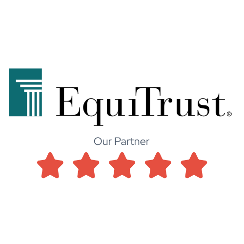 Equitrust logo with 5 star rating