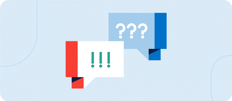 question marks and exclamation points illustration