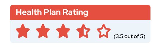 Health Plan Rating - 3 and a Half Stars