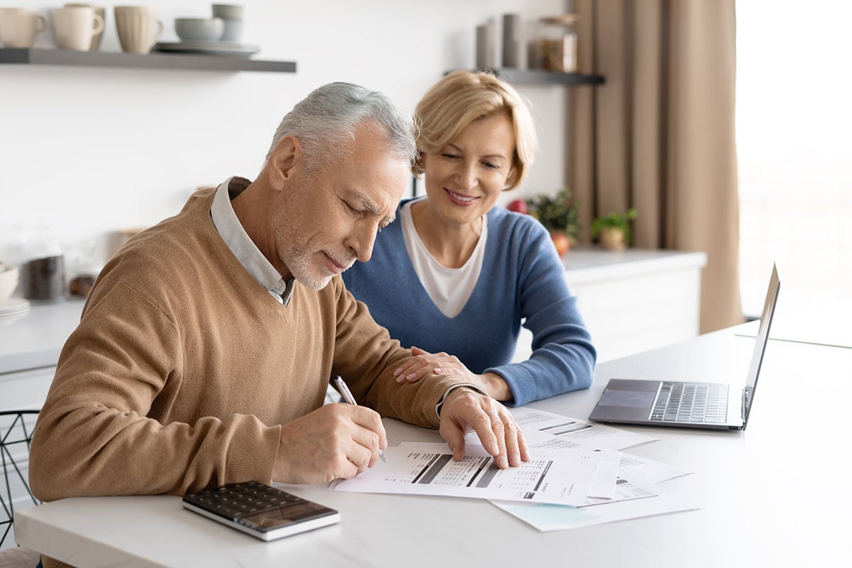 couple looking at paperwork