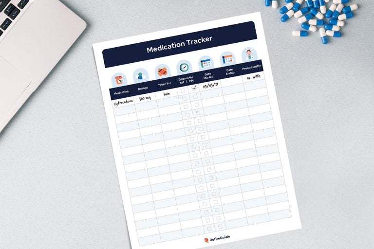 Medication Tracker example printable