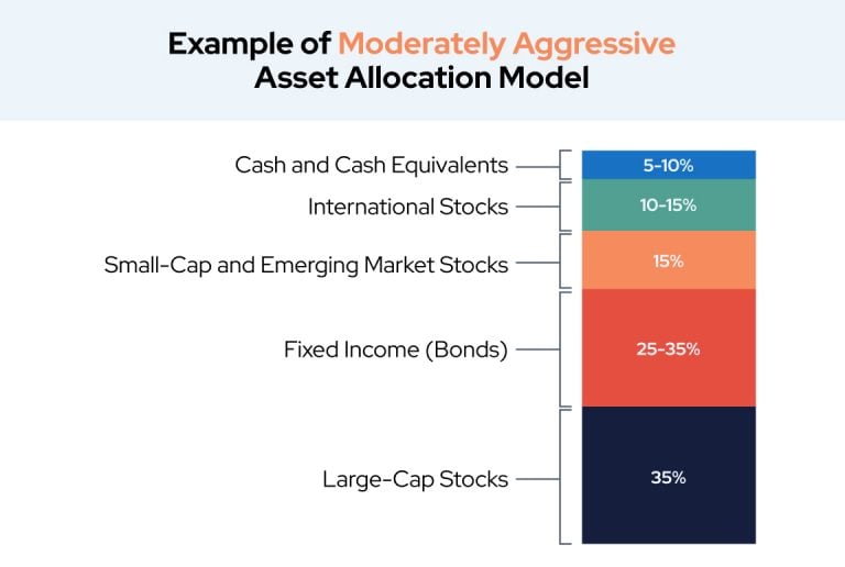 Portfolio allocation for Moderately aggressive investment strategy 