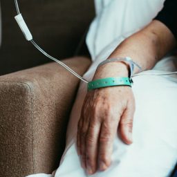 Man receiving infusion therapy