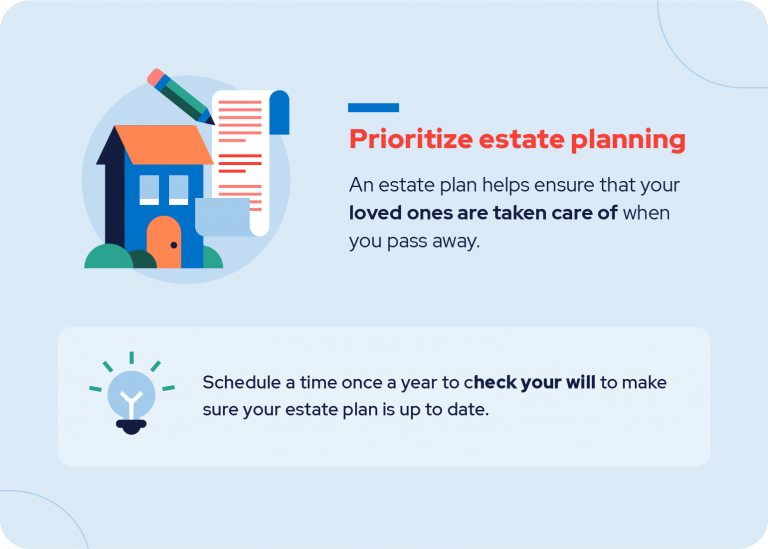Prioritize estate planning graphic