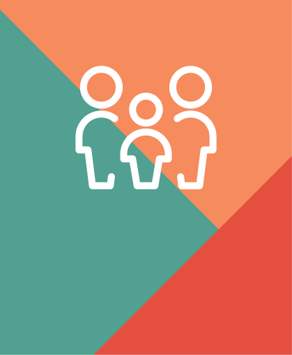 Family icon on patterned background