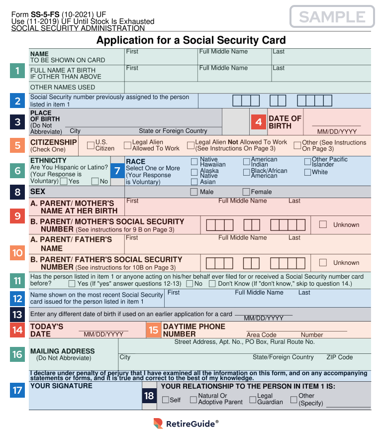 Sample Form SS-5