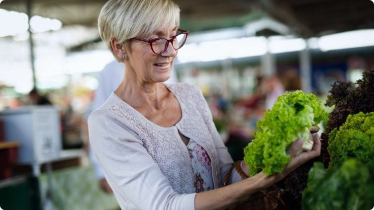 Older woman shopping