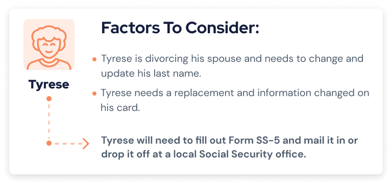 Scenario 2: Divorcing a spouse