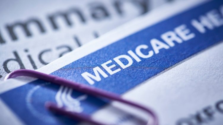 Closeup of Medicare card